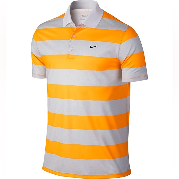 Men’s Nike Victory Bold Stripe Polo Large Dri Fit - Picture 1 of 6
